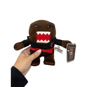 Domo Kun Ninja Plush 6.5" Brown Stuffed‎ Toy Martial Arts Gi Red Belt NHK Tag